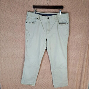 G.h Bass & Co Mens Khaki Straight Leg Pants Business Casual Everyday wear 40x32‎